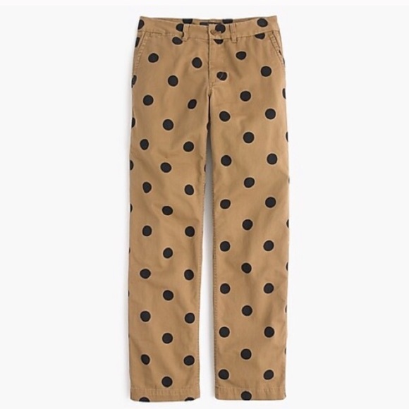 J. Crew Pants - J.Crew Boyfriend Chino Pant in Polka Dot
